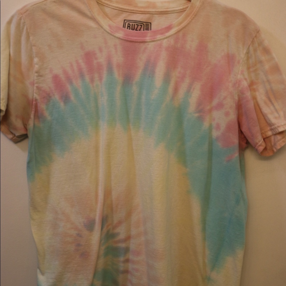 Tie-Dye Pink, Yellow, and Blue T-Shirt